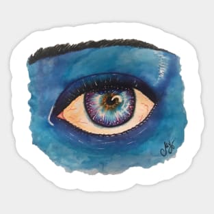 Eye is blue Sticker